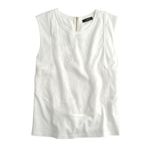 J. Crew Burnout floral paneled shell